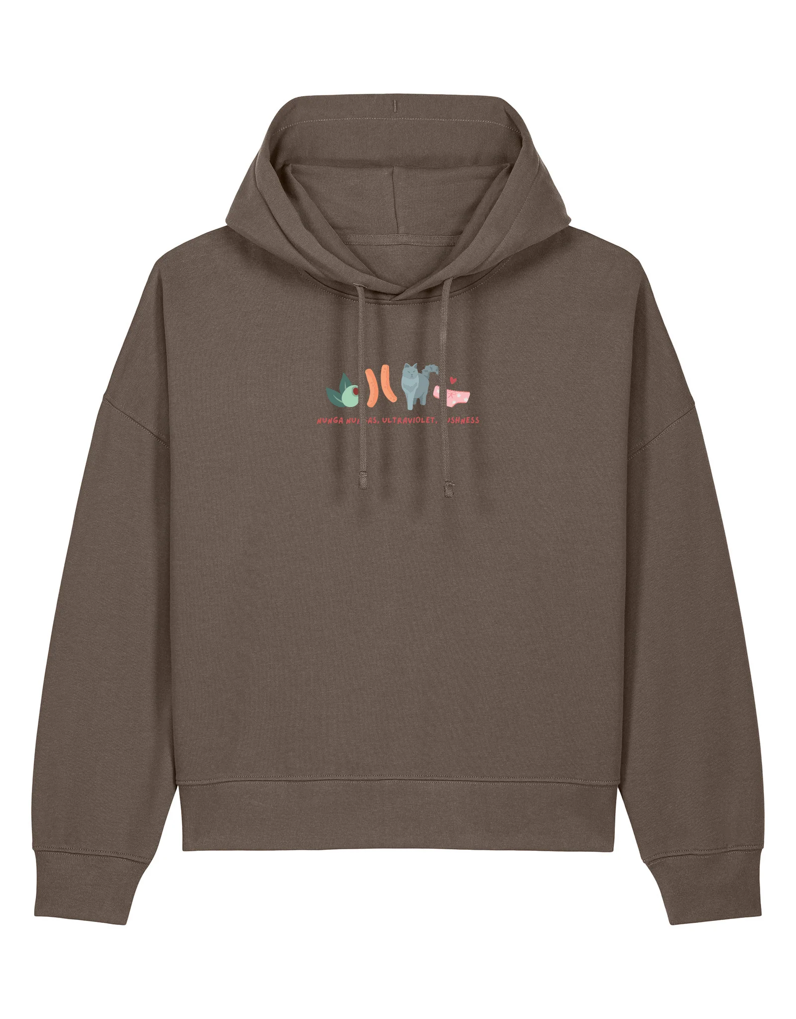 Angus and Thongs Embroidered Boxy Organic Cotton Hoodie - Image 4