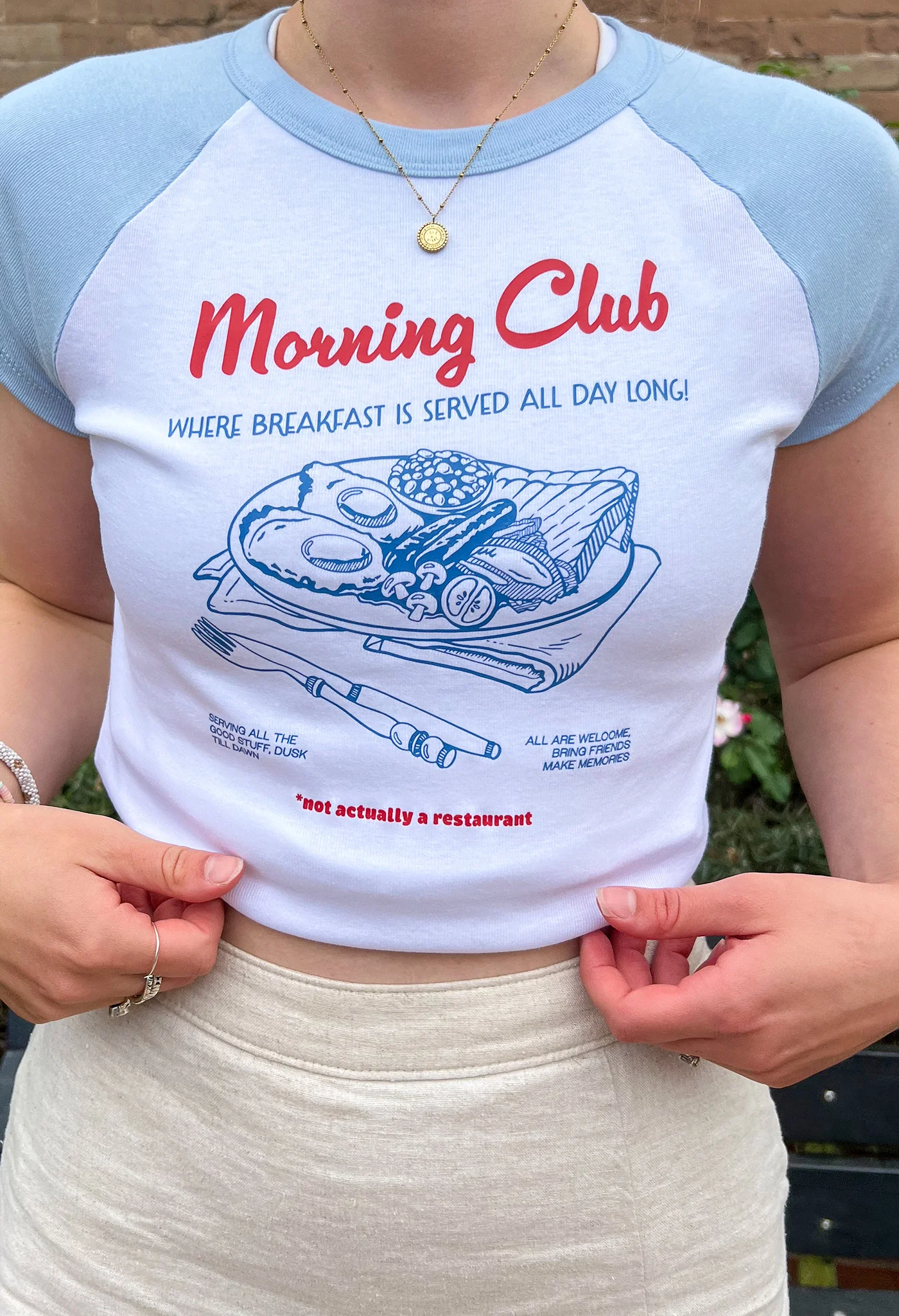 Breakfast Fry-Up Printed Micro Rib Baby Tee - Image 6
