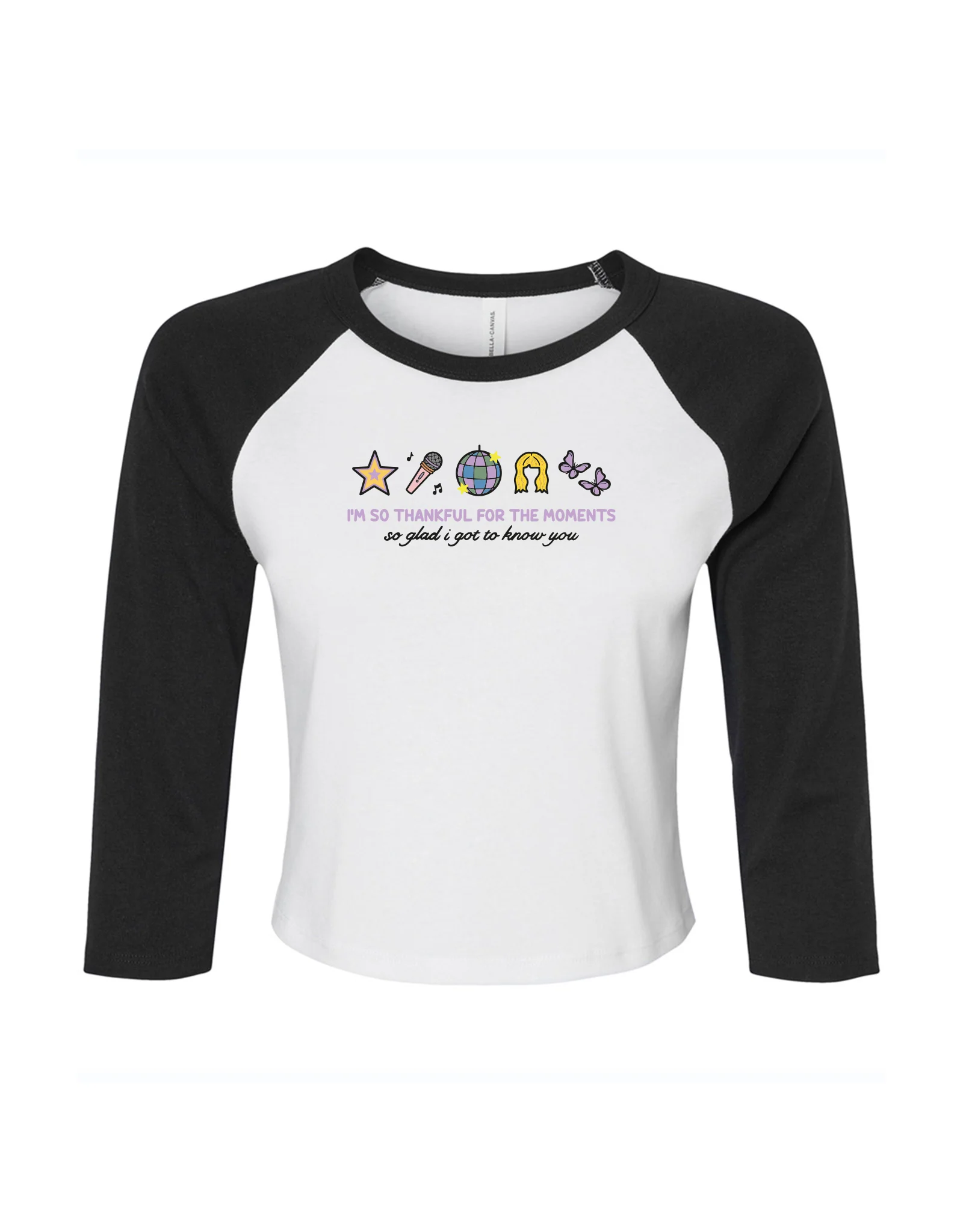 Hannah Icons Embroidered Micro Rib 3/4 Sleeve Tee - Image 3