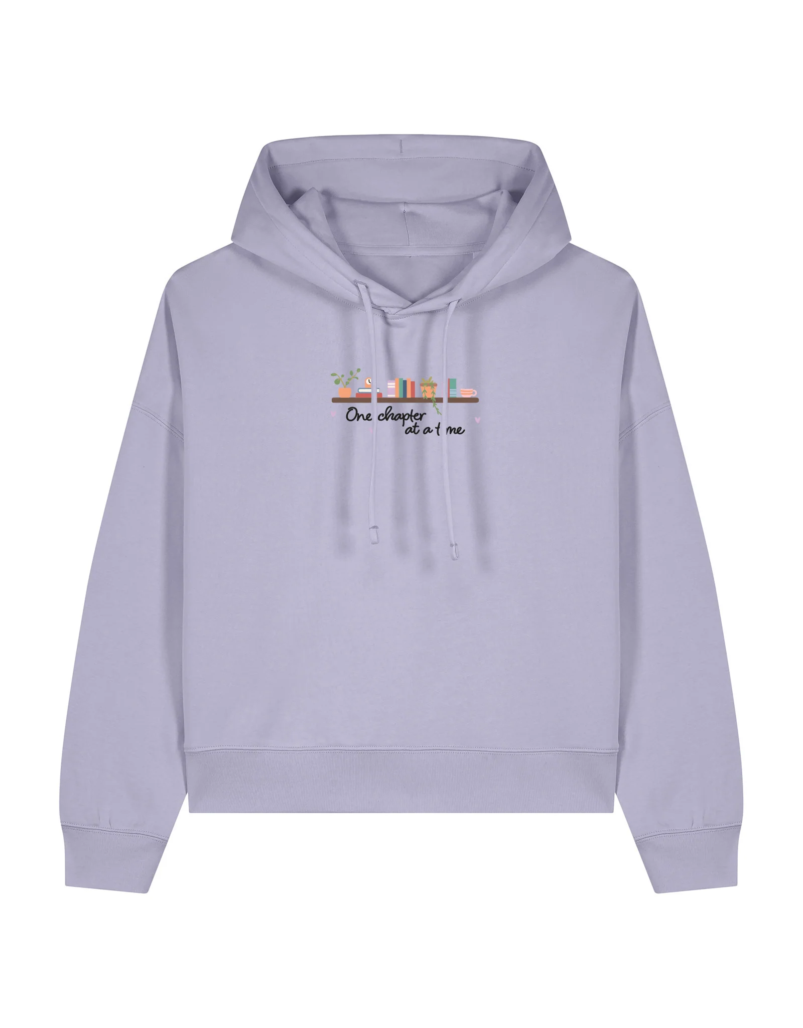 FREE BOOK: One Chapter At A Time Embroidered Boxy Organic Cotton Hoodie - Image 6