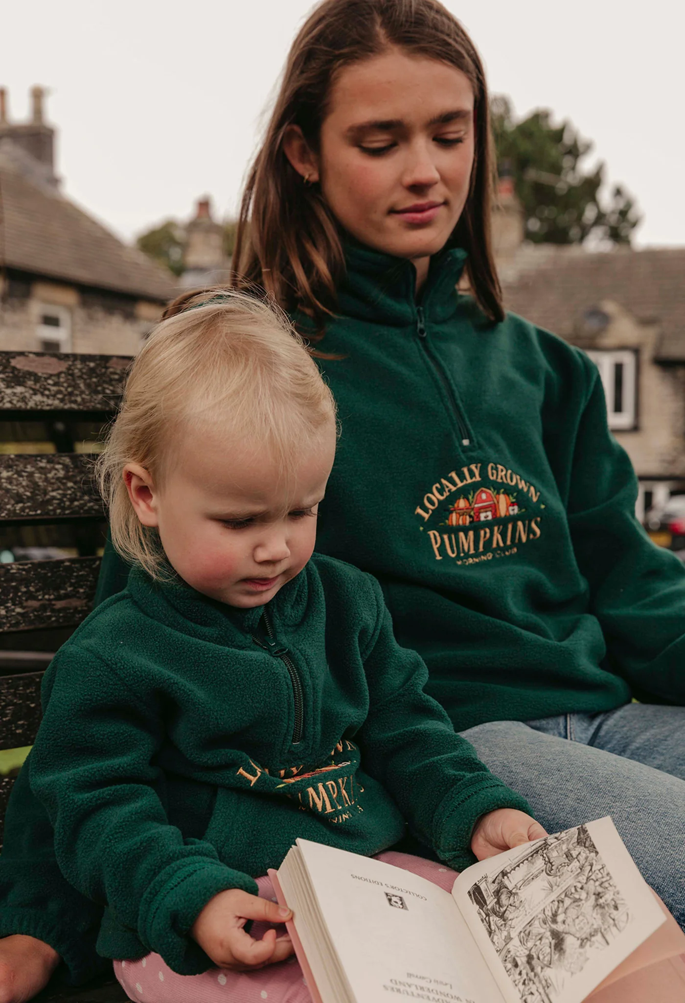 Pumpkins Recycled Polyester Quarter Zip Childrens Fleece - Image 5