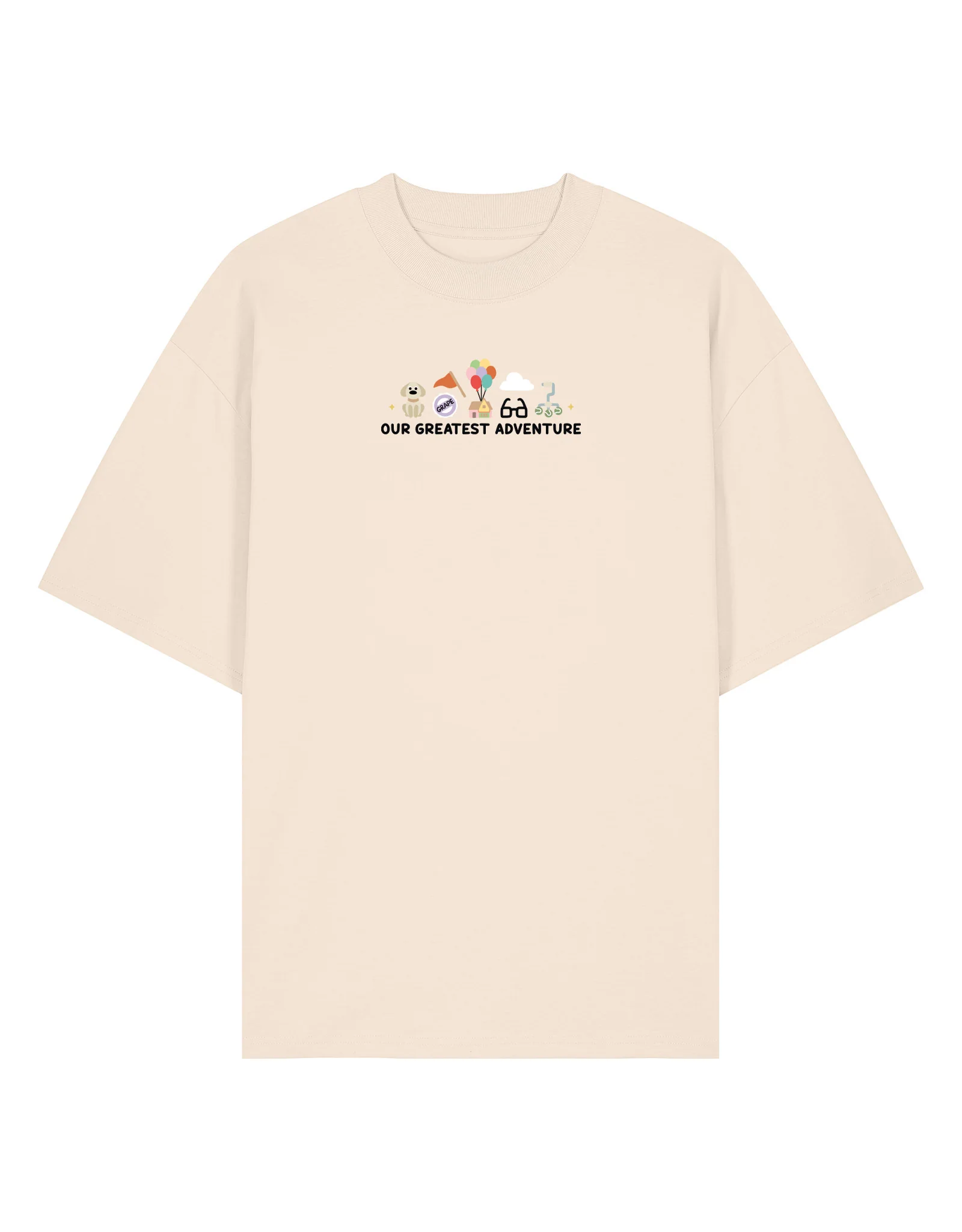 Up Embroidered Oversized Organic Cotton T-Shirt - Image 4